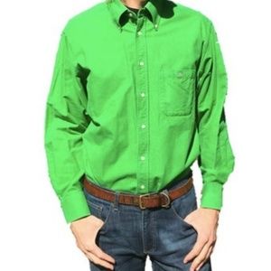 Bright Green long sleeve Vintage Lacoste shirt